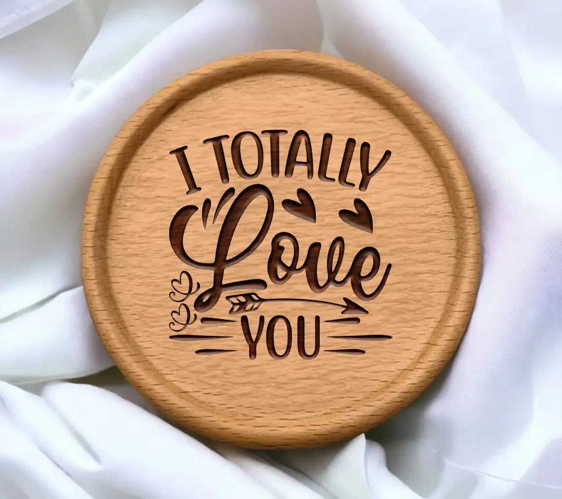 I Totally Love You SVG Cut File - Hearts & Arrow Design SVG