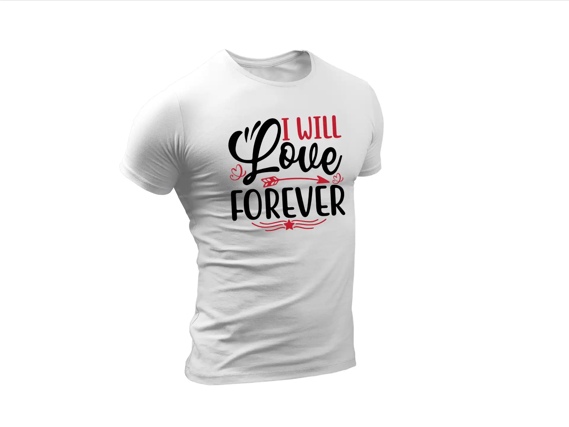 I Will Love Forever SVG Cut File with Arrow & Hearts - Digital Download SVG