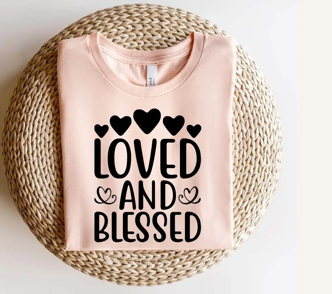Loved & Blessed  SVG with Hearts - Day Design SVG