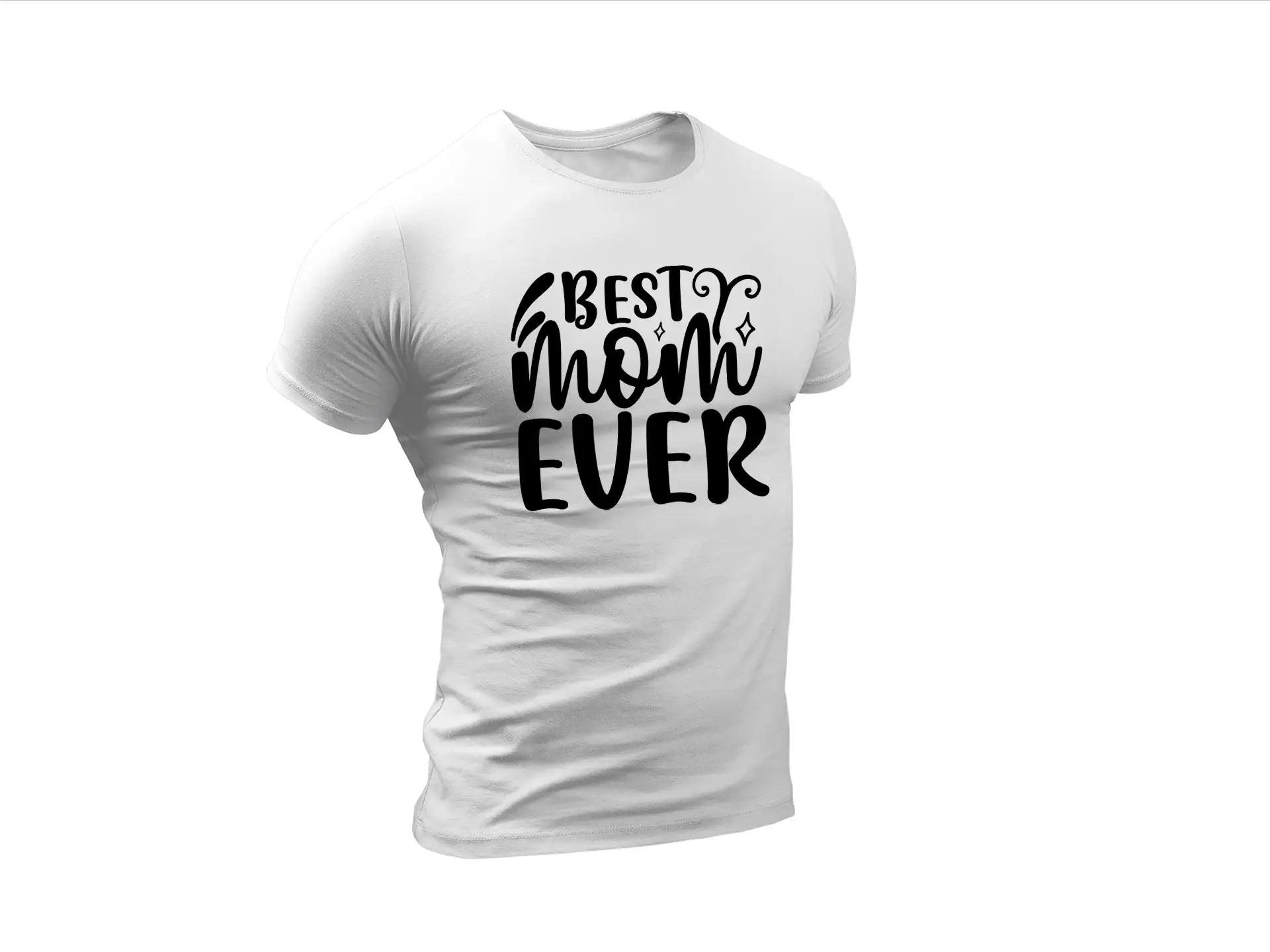 Best Mom Ever SVG Cut File - Black Text on White Background SVG
