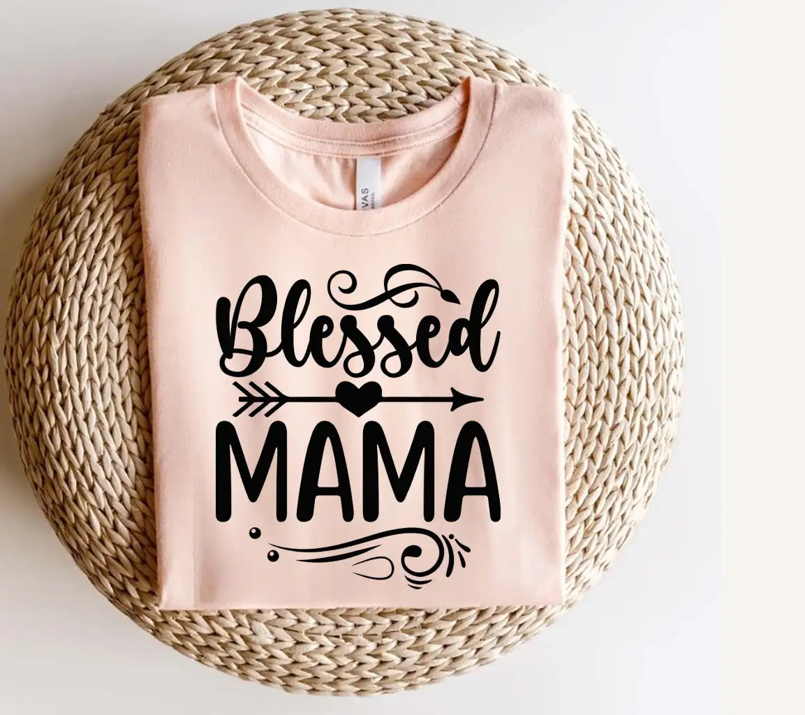 Blessed Mama SVG with Arrow Heart - Digital Download SVG