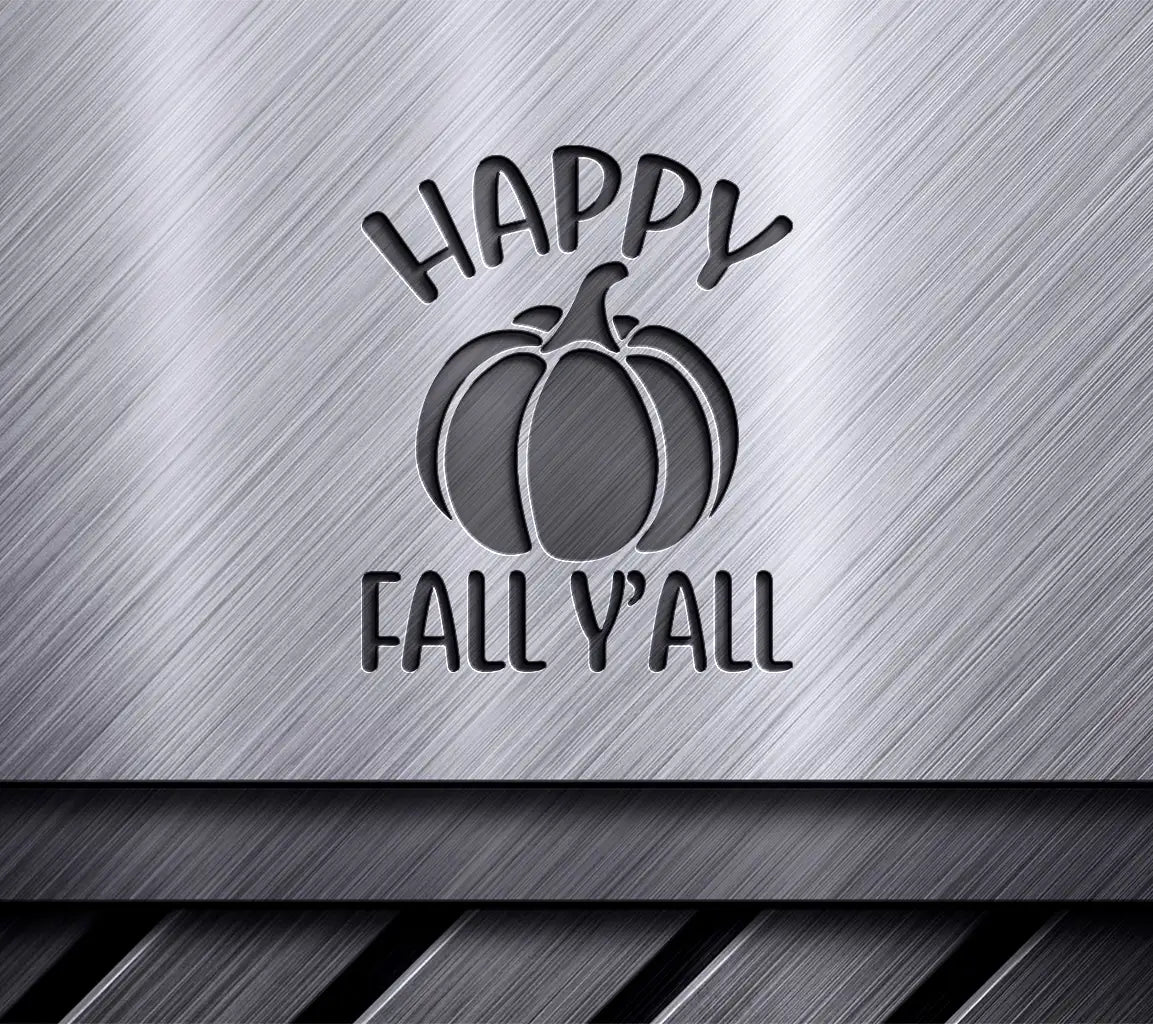 Happy Fall Yall Pumpkin Silhouette SVG SVG
