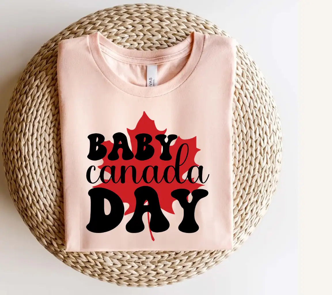 Baby Canada Day Red Maple Leaf SVG SVG