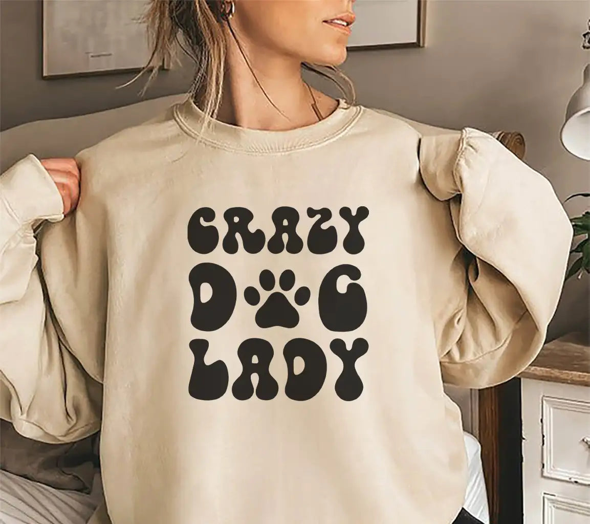 Crazy Dog Lady SVG -  Paw Print Design SVG