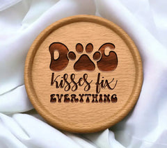 ## Dog Kisses Fix Everything  Paw Print SVG SVG