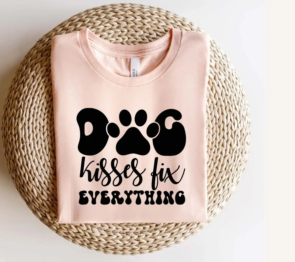 ## Dog Kisses Fix Everything  Paw Print SVG SVG