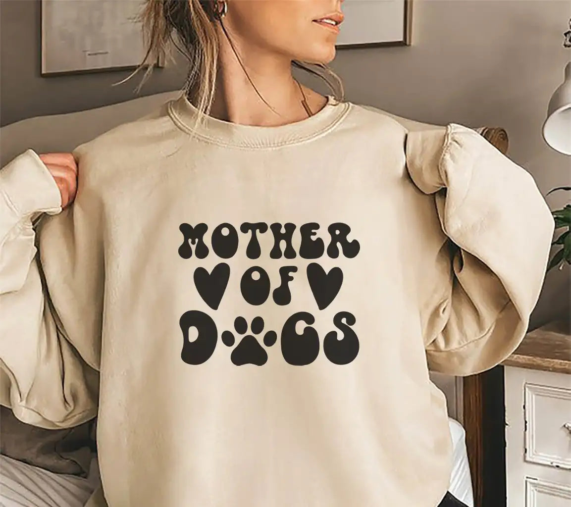 Mother of Dogs SVG  Sign with Hearts & Paw Prints SVG