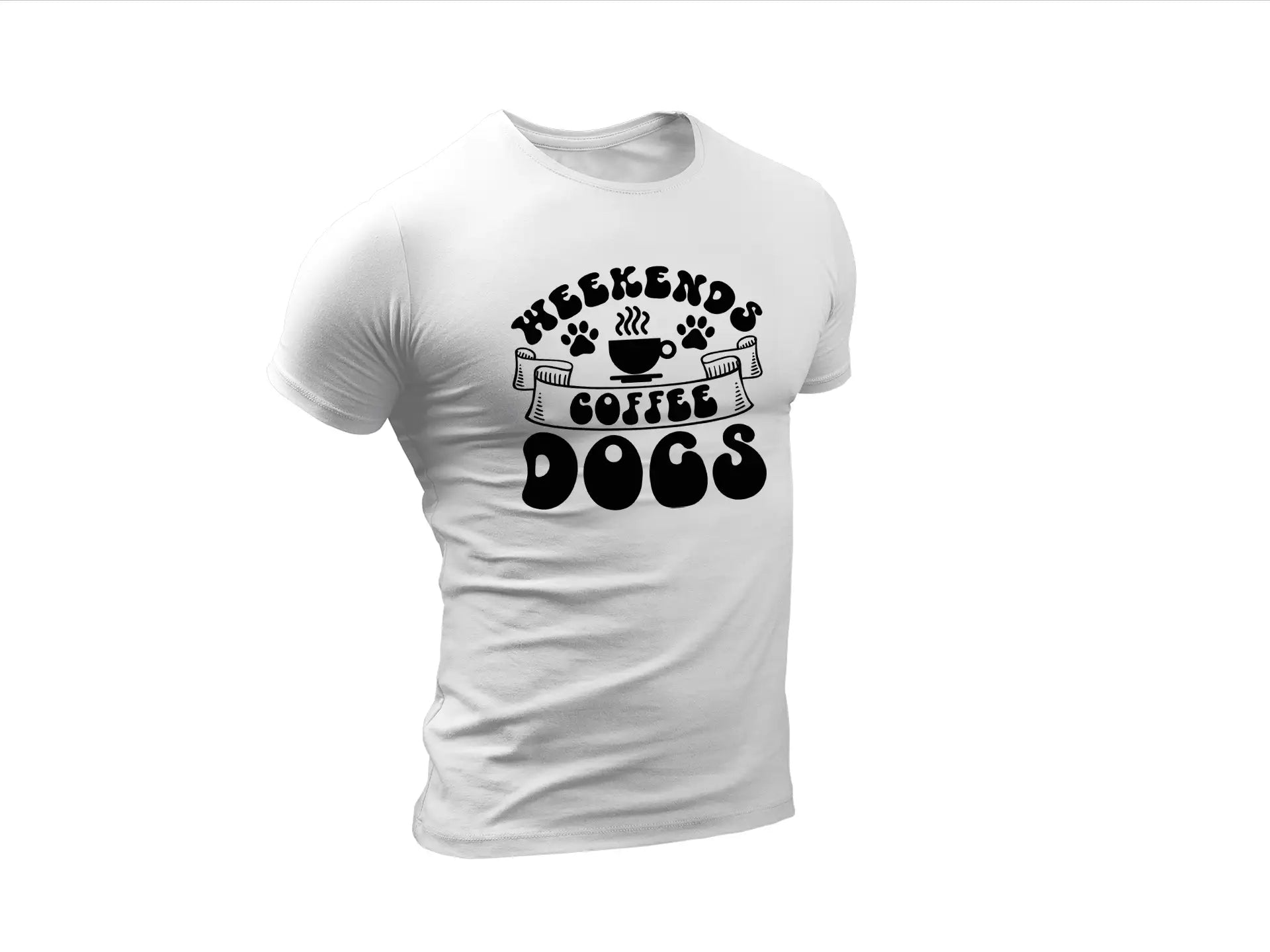 Weekend Coffee Dogs  Design SVG - Paw Prints & Coffee Cup SVG