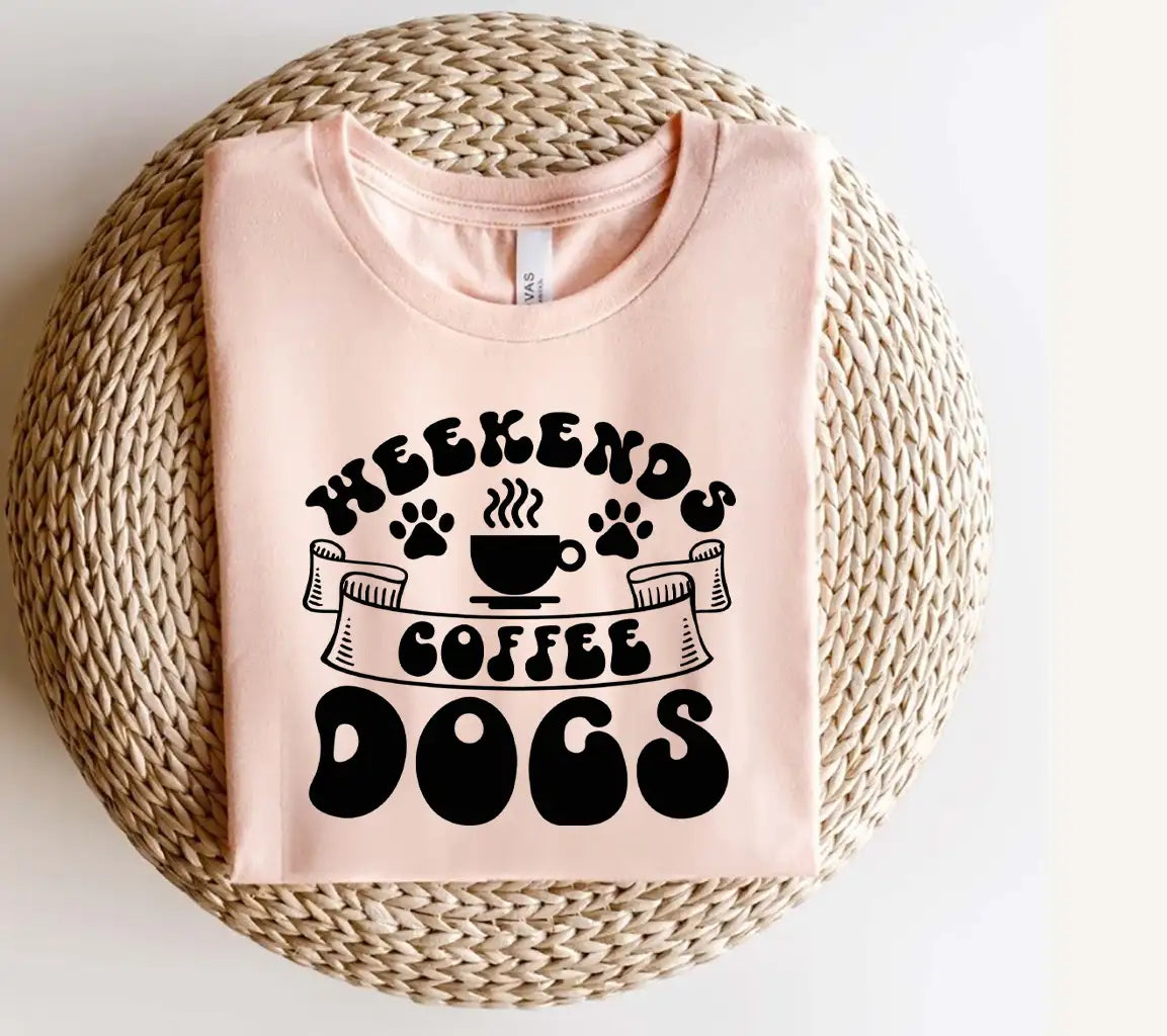 Weekend Coffee Dogs  Design SVG - Paw Prints & Coffee Cup SVG