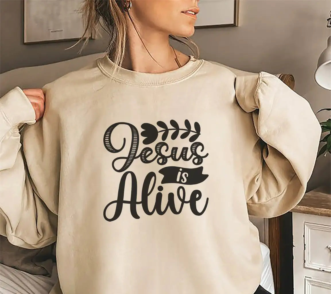 Colorful Jesus Is Alive Easter SVG Design SVG
