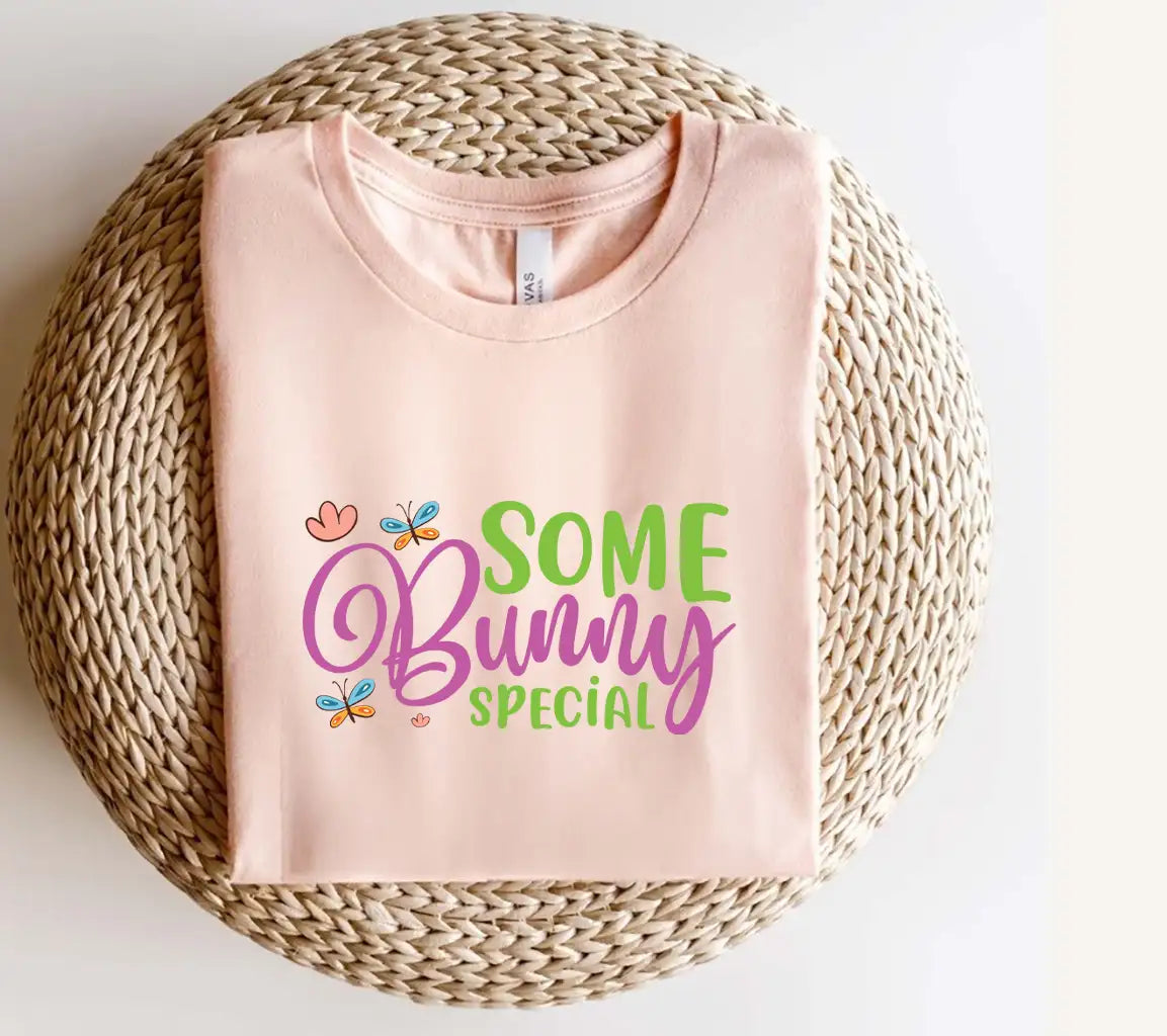 ##  Easter Bunny SVG Design with Butterflies & Hearts - Huge Design SVG