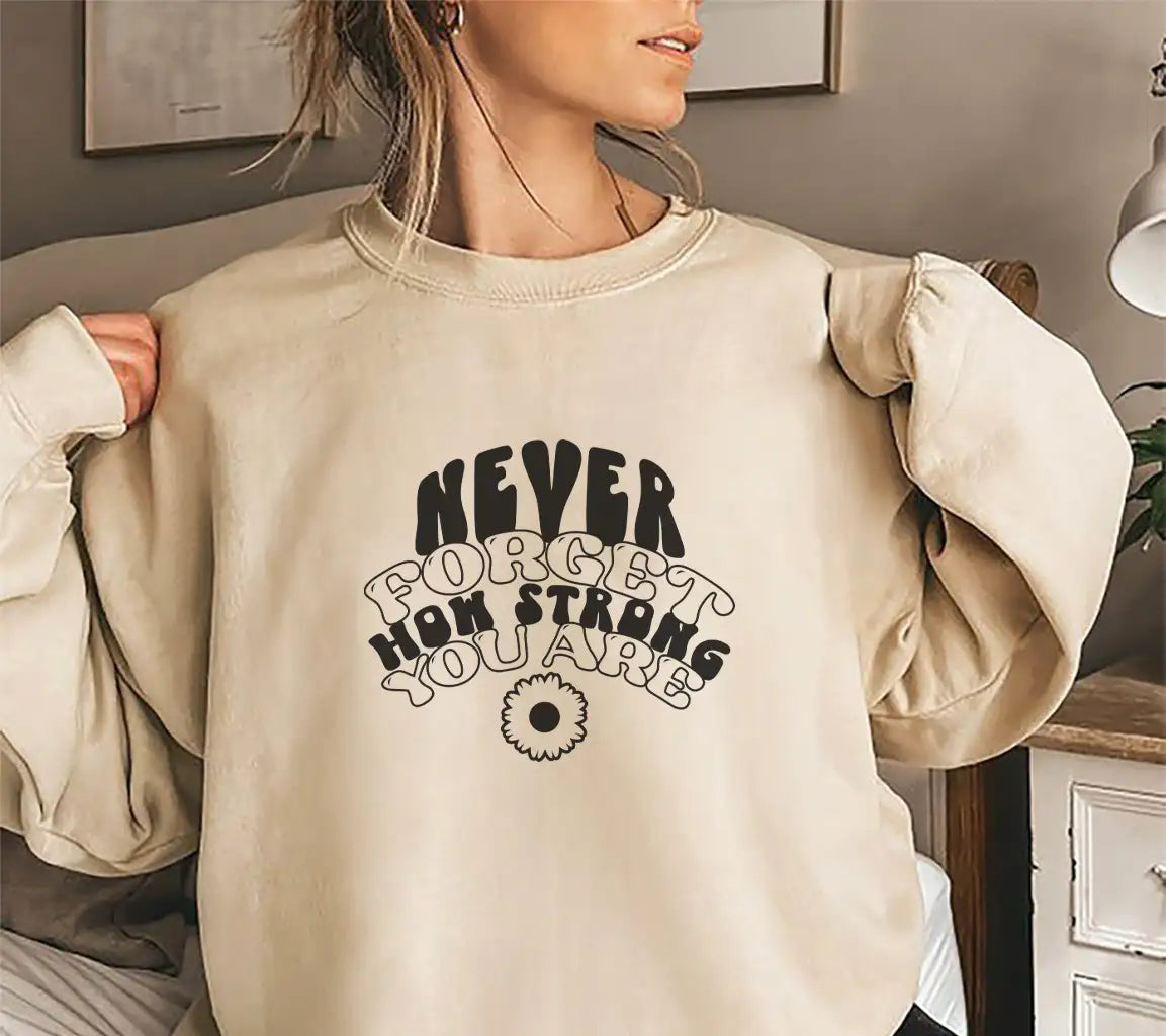 Never Forget How Strong You Are SVG Poster - Huge Aesthetic Design SVG