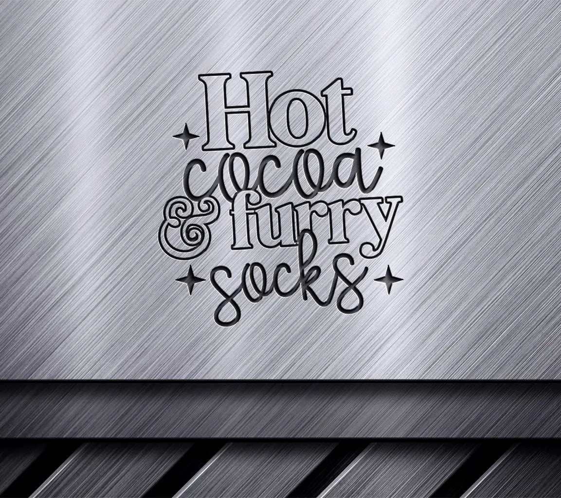  Hot Cocoa & Fuzzy Socks SVG Design SVG