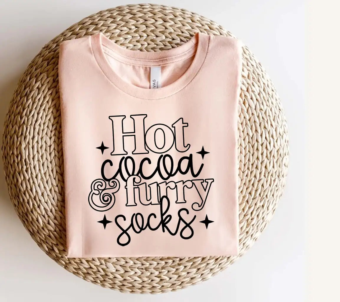  Hot Cocoa & Fuzzy Socks SVG Design SVG