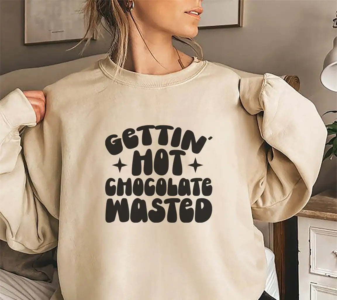 Gettin Hot Chocolate Wasted SVG - Huge Design for T-Shirts, Mugs & More SVG