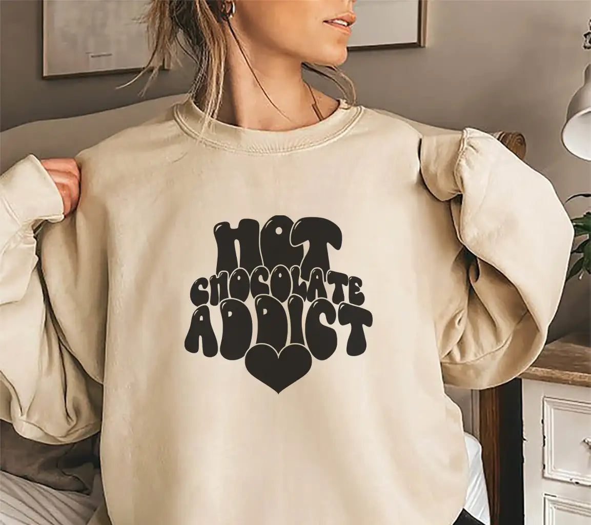 Hot Chocolate Addict SVG - Heart Design for Cut Files SVG