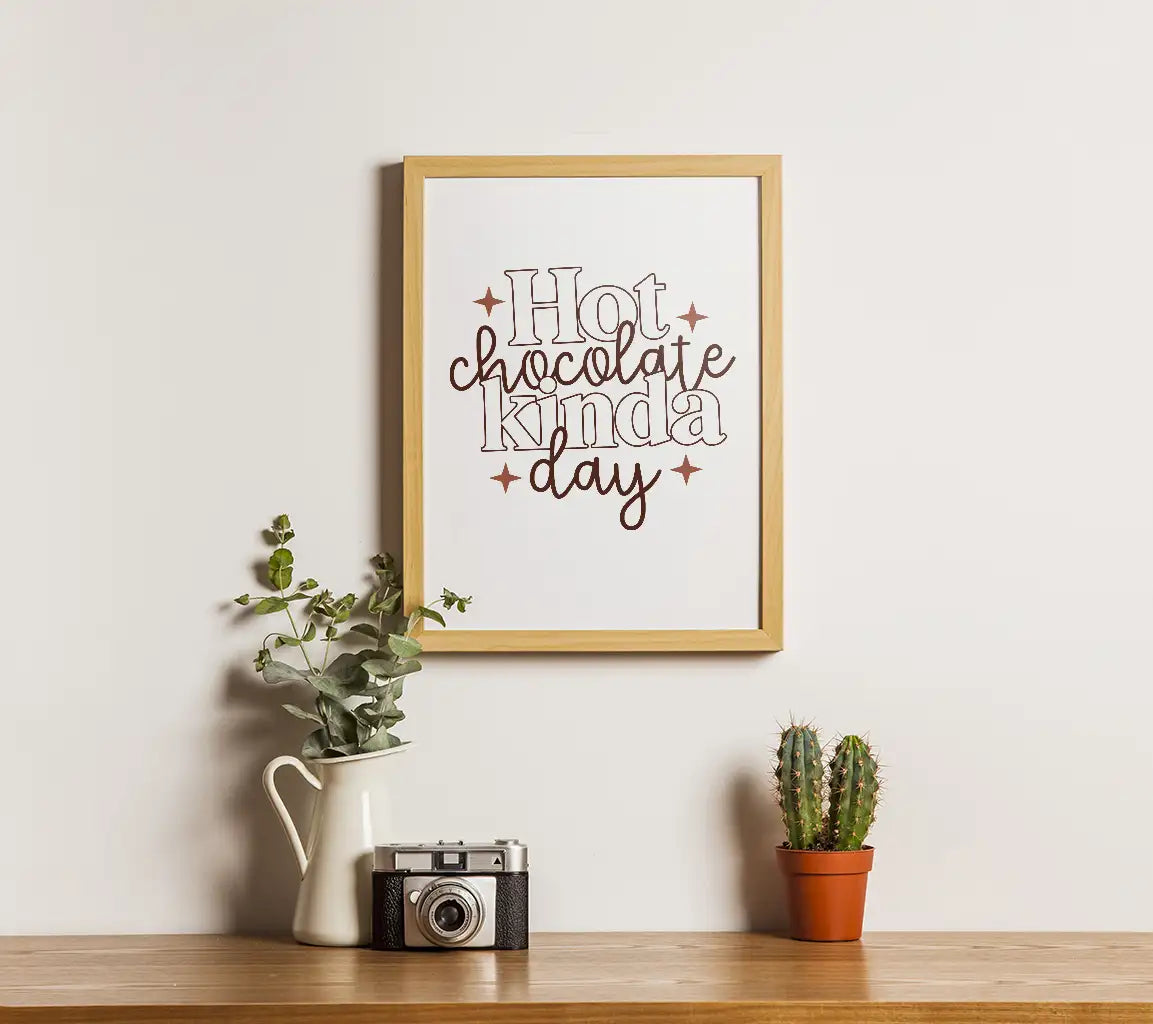 Hot Chocolate Kinda Day SVG Cut File - Huge Design SVG