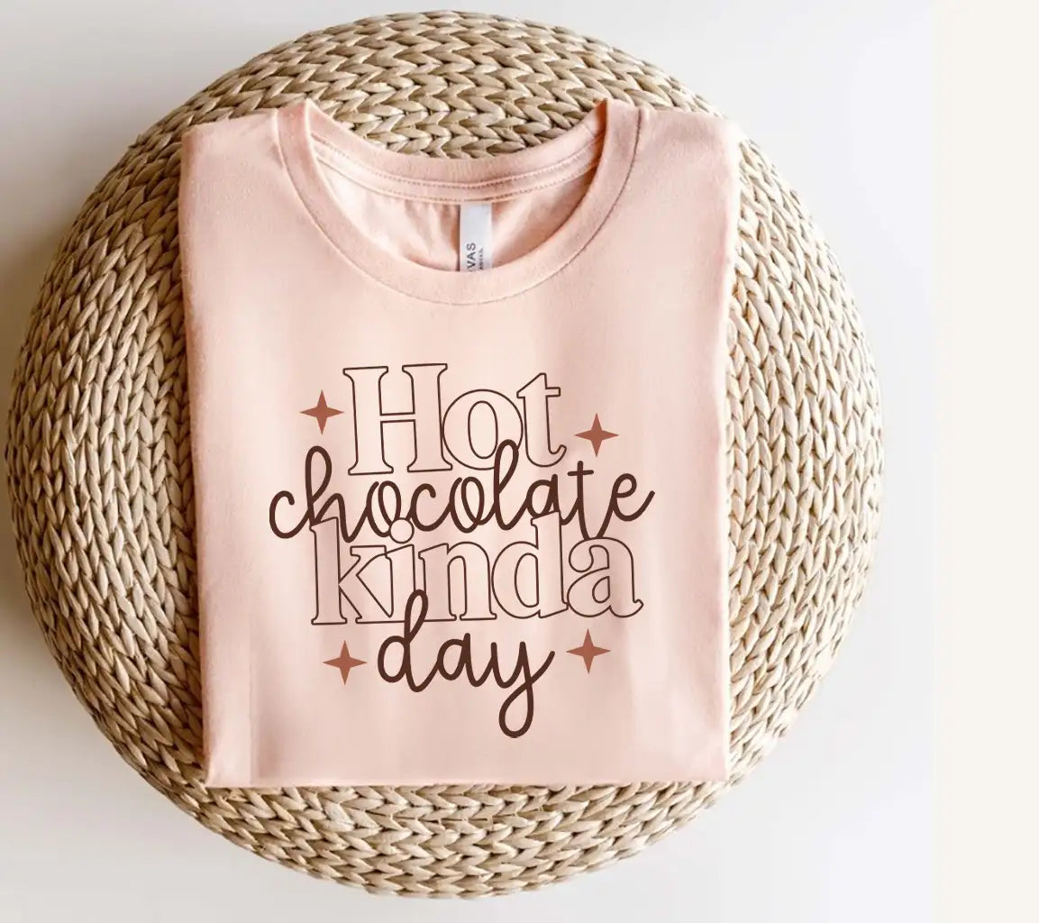 Hot Chocolate Kinda Day SVG Cut File - Huge Design SVG