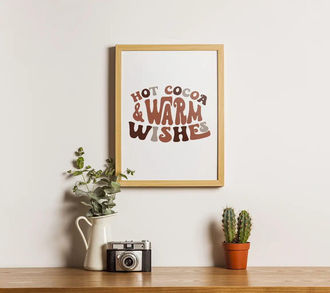 Hot Cocoa & Warm Wishes SVG - Huge Design for Cutting SVG