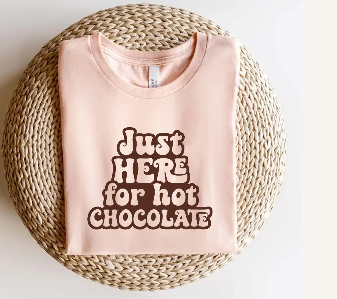 Just Here For Hot Chocolate SVG Design - Huge & Colorful SVG
