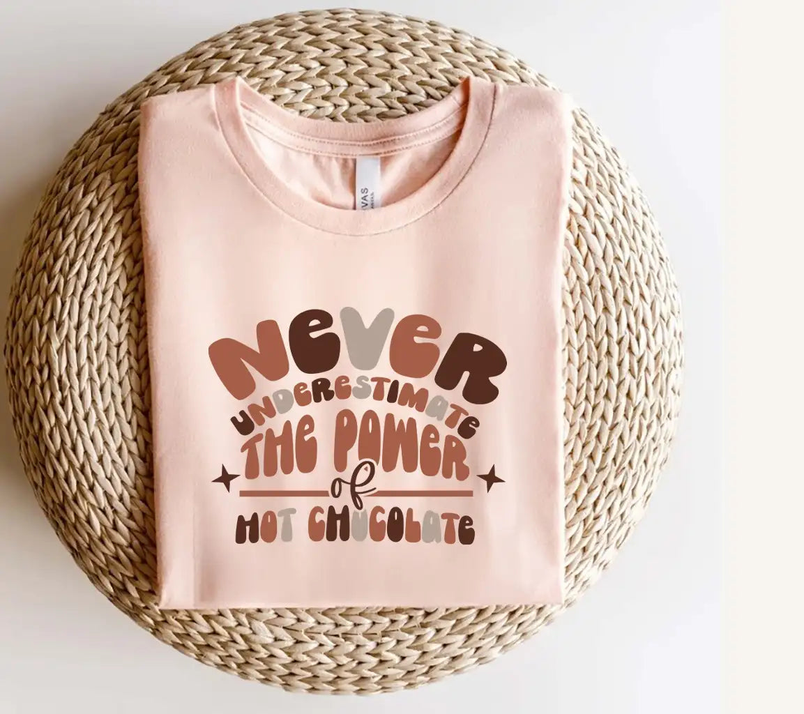 Never Underestimate the Power of Hot Chocolate SVG Design SVG