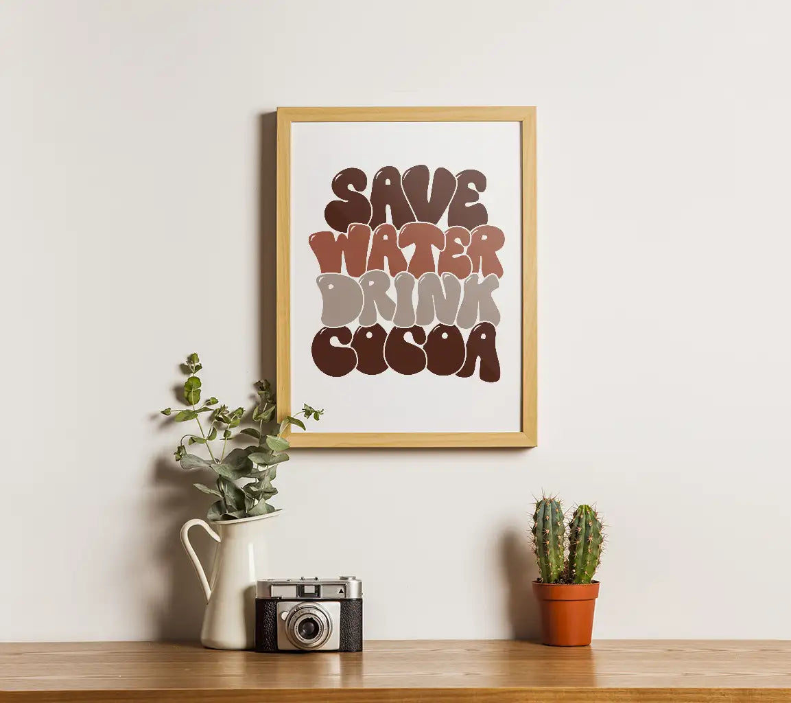 Save Water, Drink Cocoa SVG Huge Hot Chocolate Design SVG