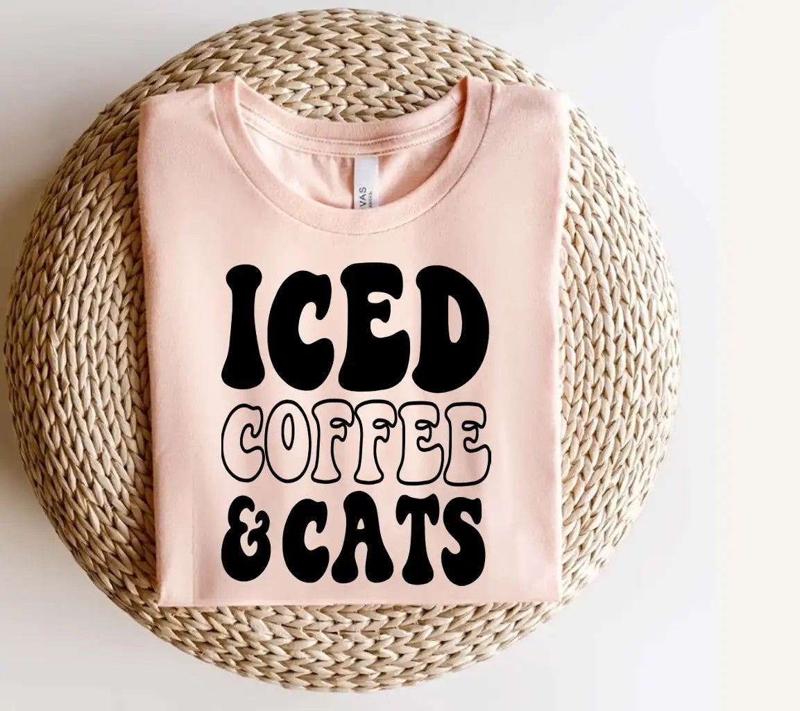  Iced Coffee & Cats SVG Design - Huge SVG
