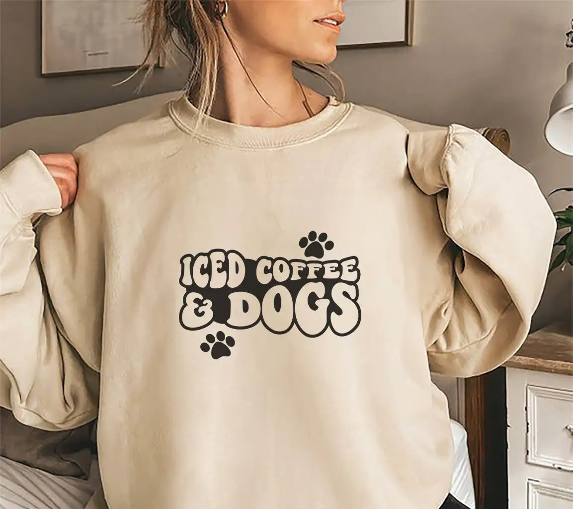  Iced Coffee & Dog Design SVG SVG