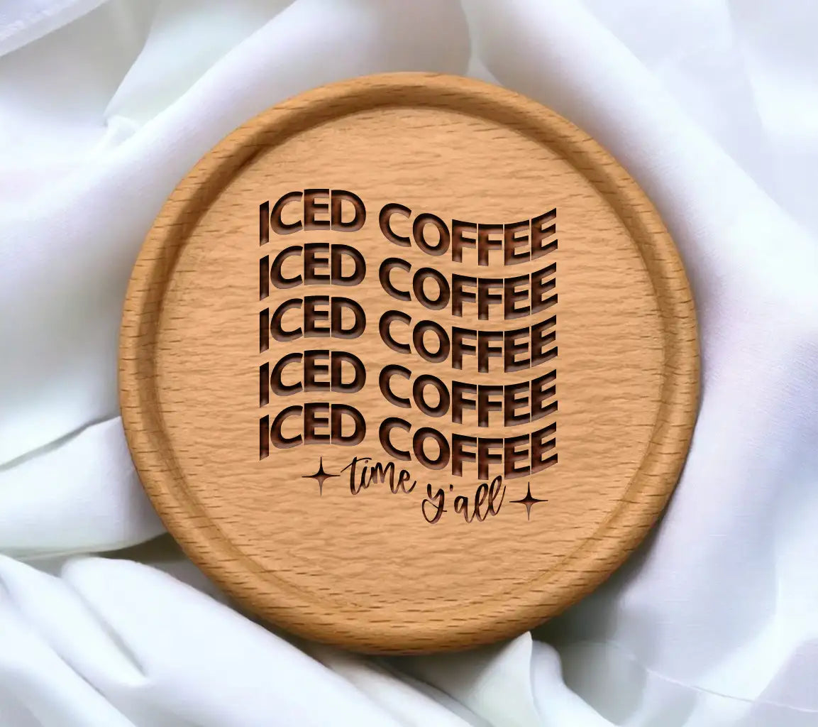 Iced Coffee Time Yall SVG - Huge Design for T-shirts, Mugs & More SVG