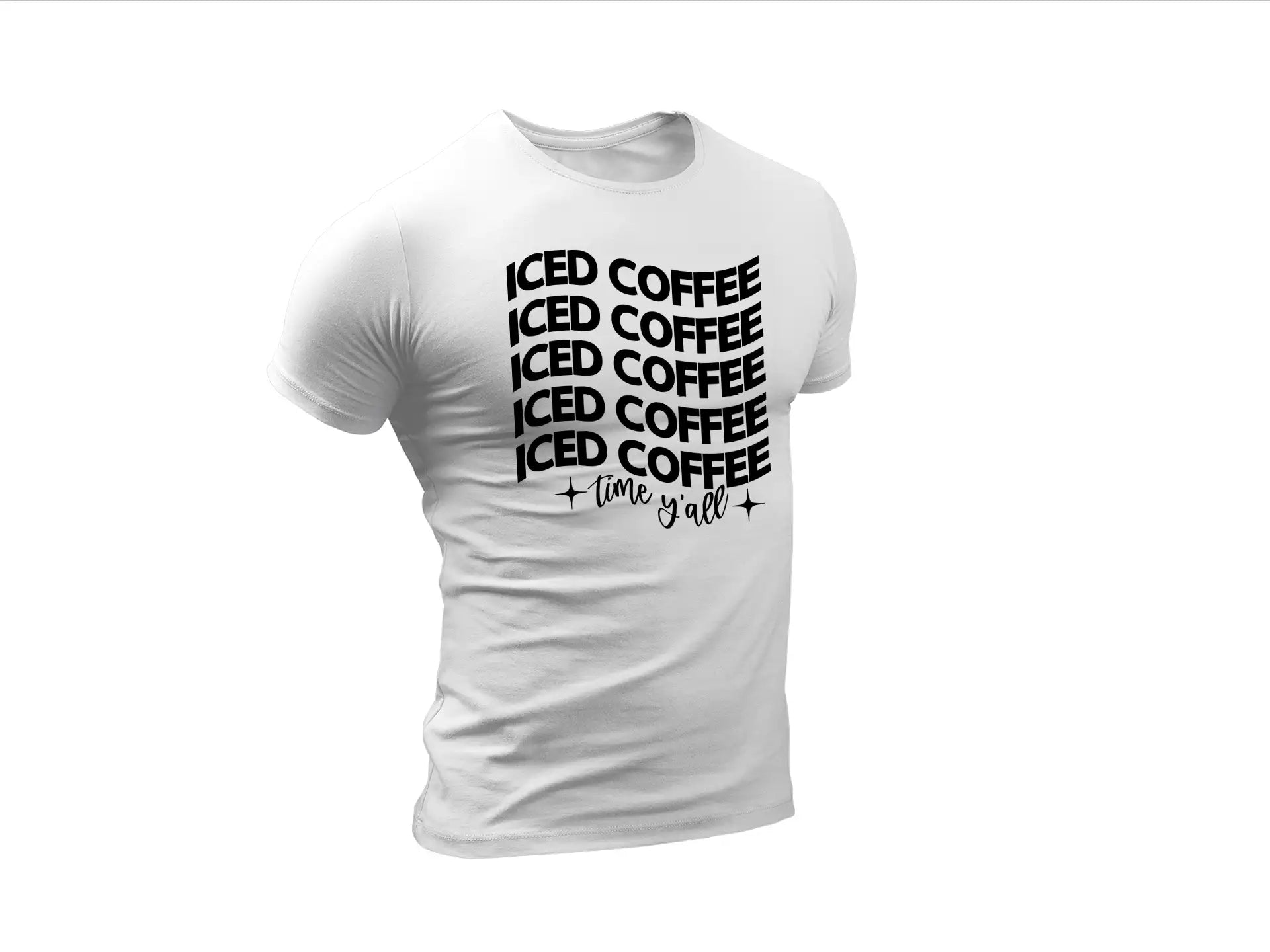 Iced Coffee Time Yall SVG - Huge Design for T-shirts, Mugs & More SVG