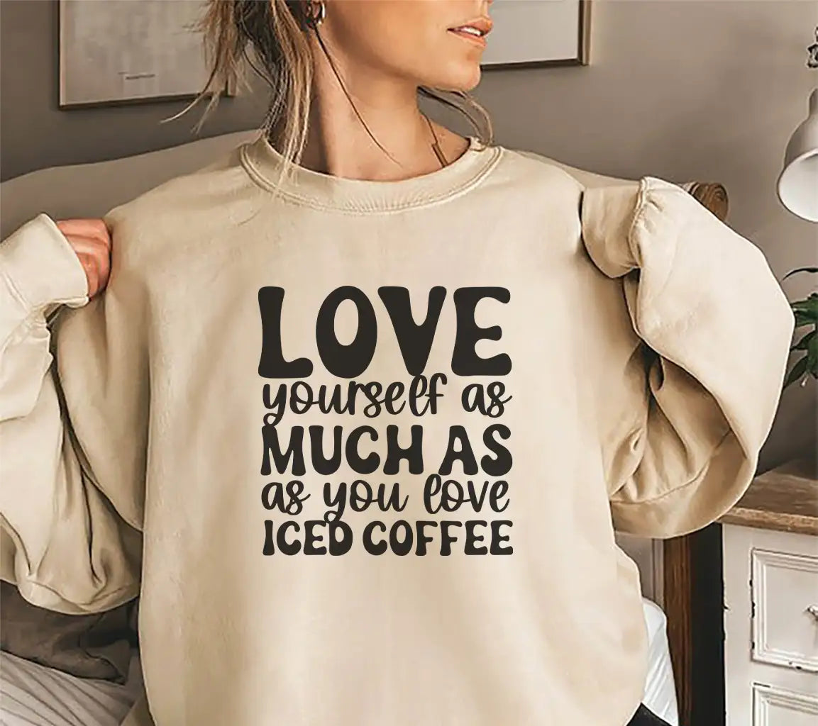 Love Yourself Iced Coffee SVG -  Huge Design for T-Shirts & Mugs SVG