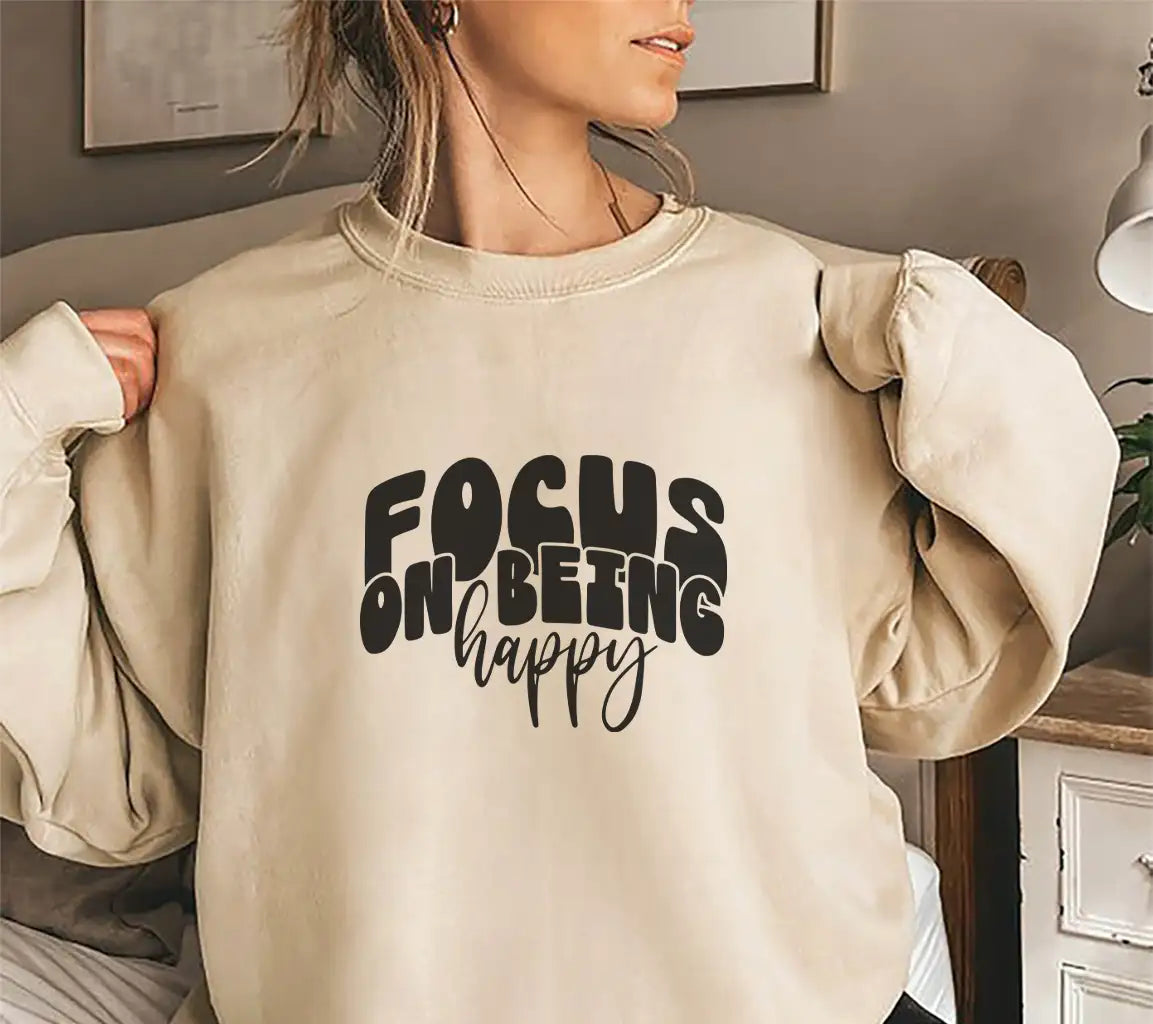  Focus On Being Happy SVG - Law of Attraction Design SVG