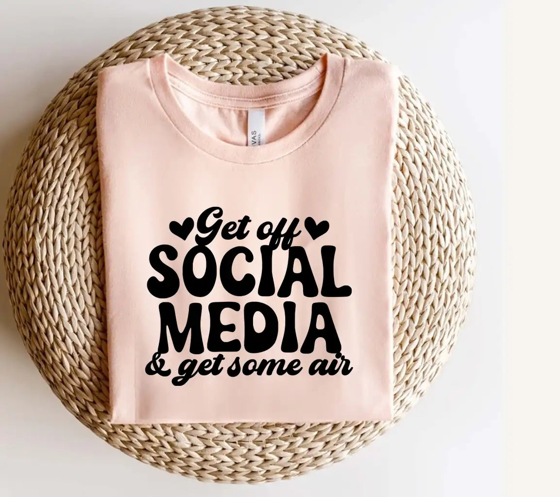 Get Off Social Media & Get Some Air SVG Design - Mental Health Awareness SVG