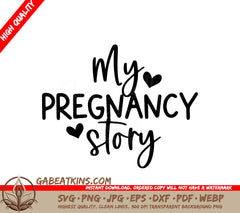 My Pregnancy Story SVG Cut File for Notebooks & Planners SVG