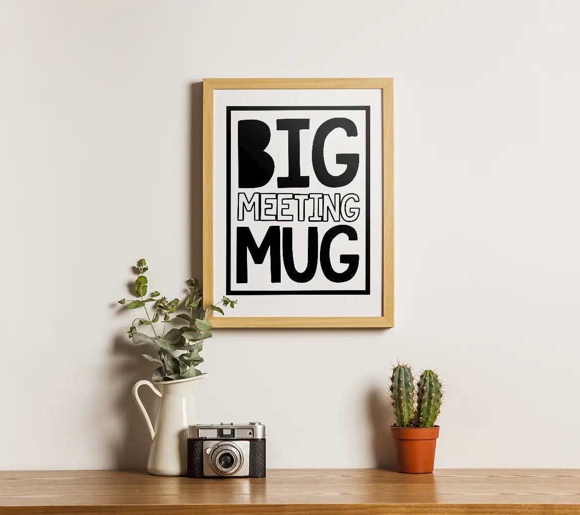 Big Meeting Mug SVG -  Sign Design SVG
