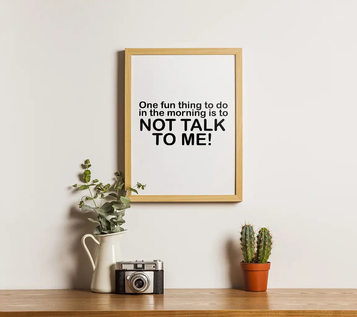 Not Talking To Me Funny Morning SVG Design for Coffee Mugs SVG