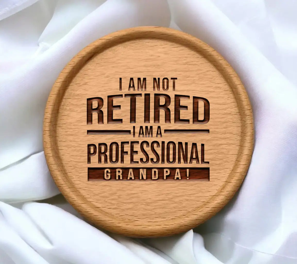 Professional Grandpa SVG - I Am Not Retired Poster Design SVG