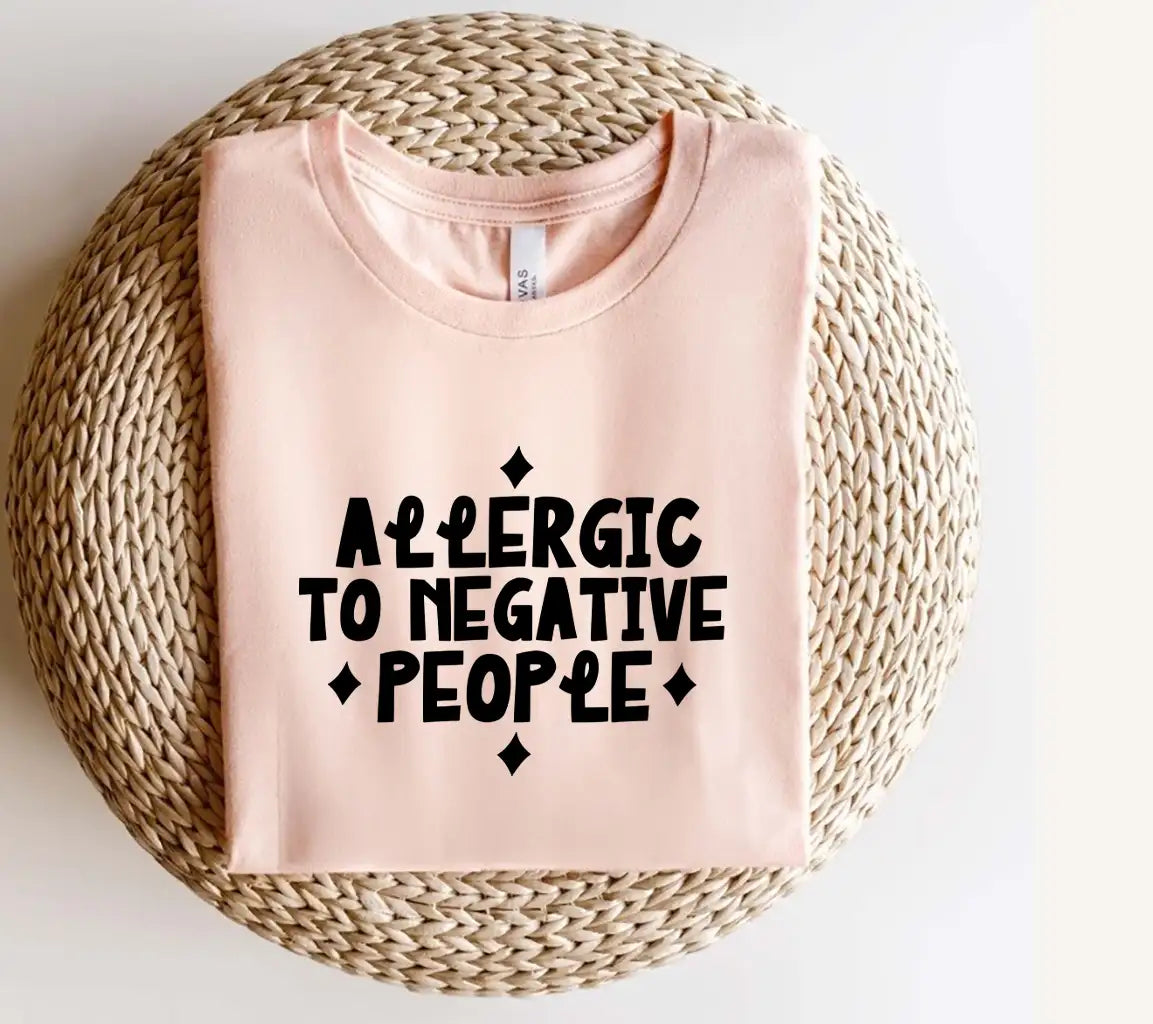 Allergic to Negative People SVG -  Sarcastic Quote Design SVG