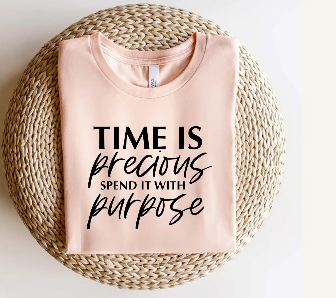 Time is Precious Spend It With Purpose SVG Cut File SVG