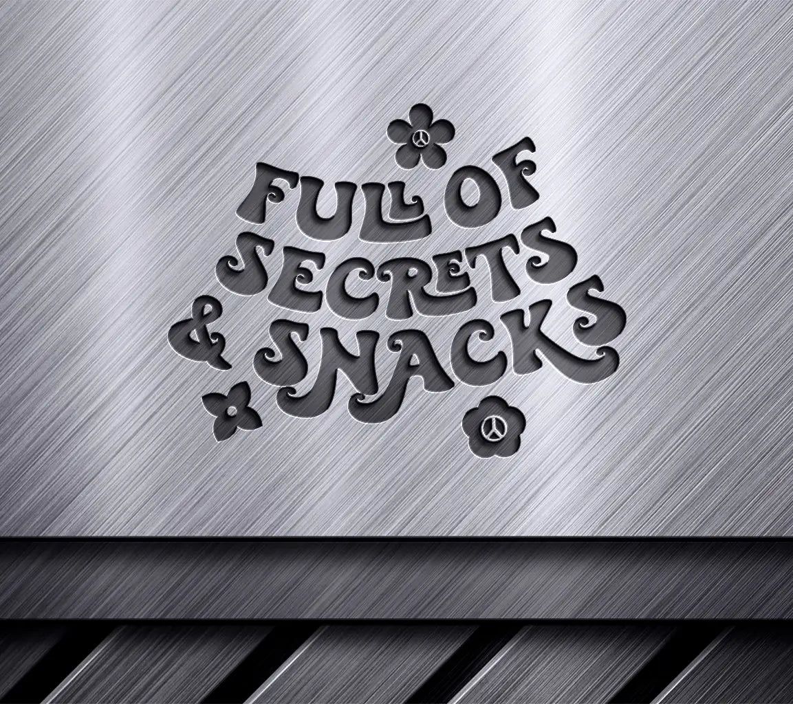 Full of Secrets & Snacks SVG Tote Bag Design SVG