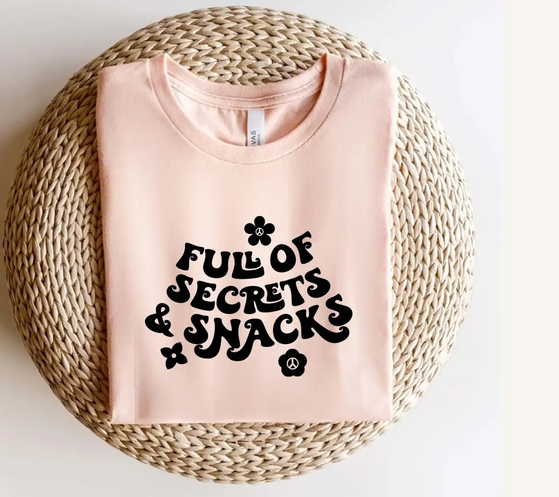 Full of Secrets & Snacks SVG Tote Bag Design SVG