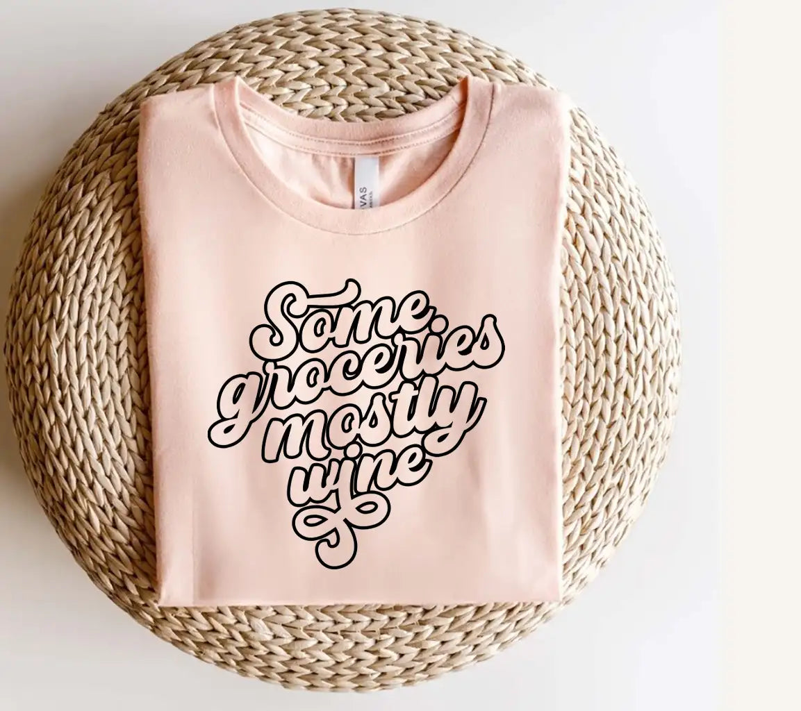  Some Groceries Mostly Wine SVG Tote Bag Design SVG