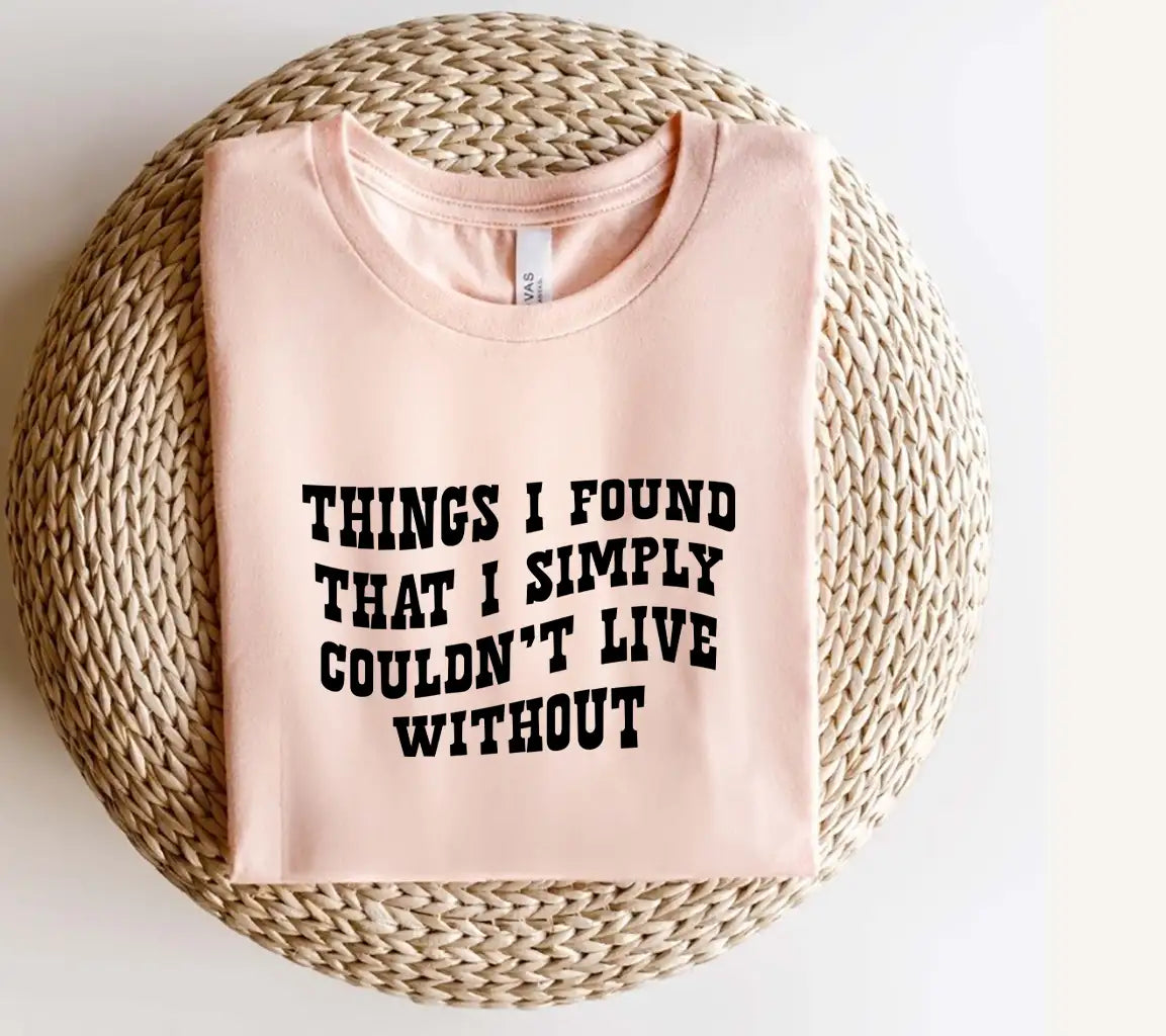Things I Cant Live Without - SVG Tote Bag Design SVG