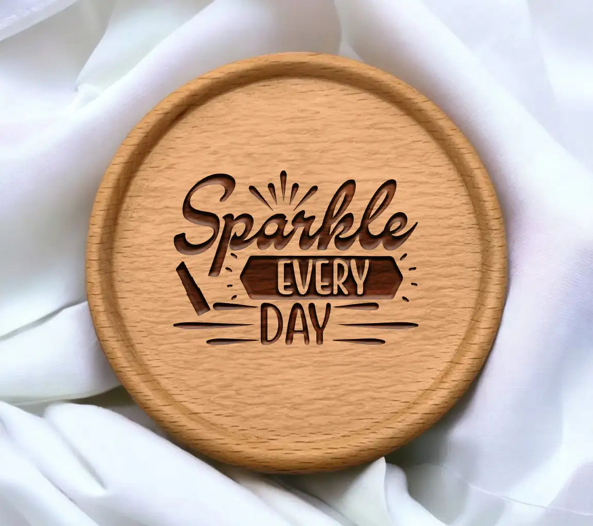 Black & Pink Sparkle Every Day Design SVG - Makeup Design SVG