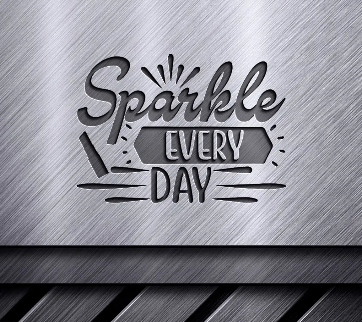 Black & Pink Sparkle Every Day Design SVG - Makeup Design SVG