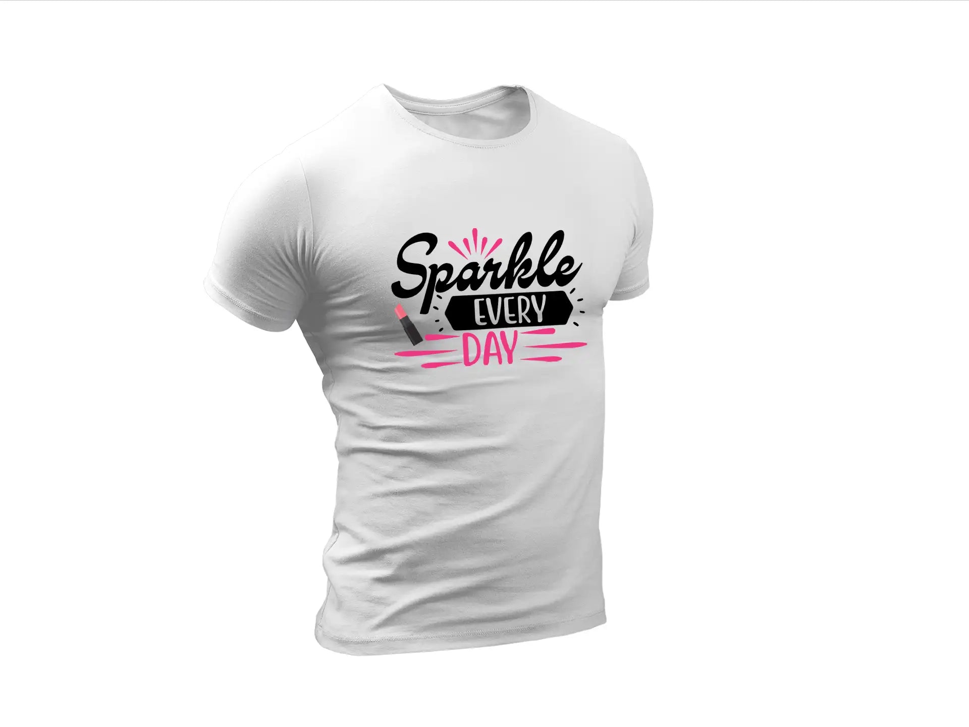 Black & Pink Sparkle Every Day Design SVG - Makeup Design SVG