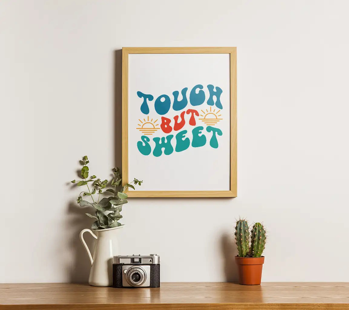 Retro Summer Tough & Sweet SVG Design Design SVG