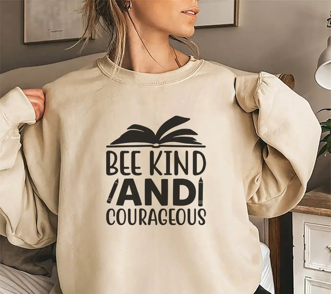 Bee Kind & Courageous Design SVG - School Design SVG