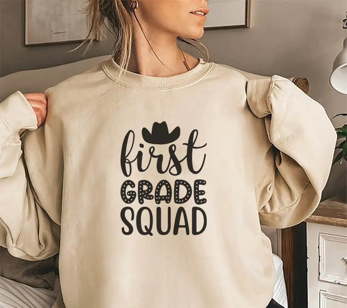 First Grade Squad Cowboy Hat SVG - School Design SVG
