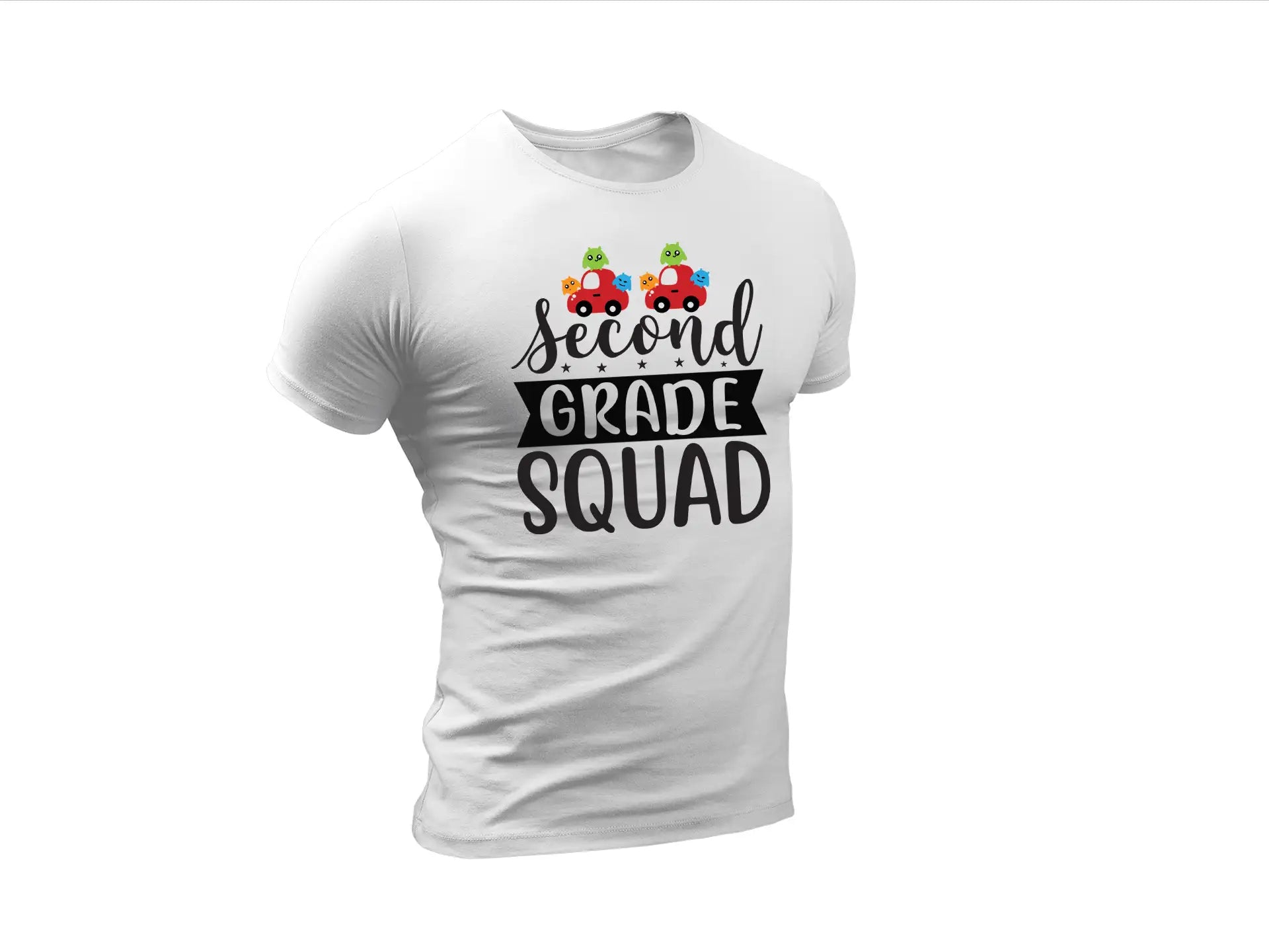 Second Grade Squad SVG - Two Cars & Monsters SVG